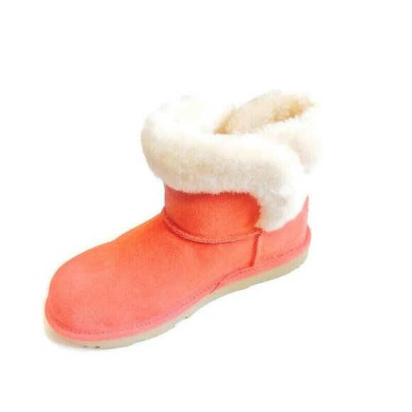 UGG Saniya Shearling Fashion Boots Kids Size 4 Womens Size 5 Punch Pink 1153637K - Picture 3 of 8